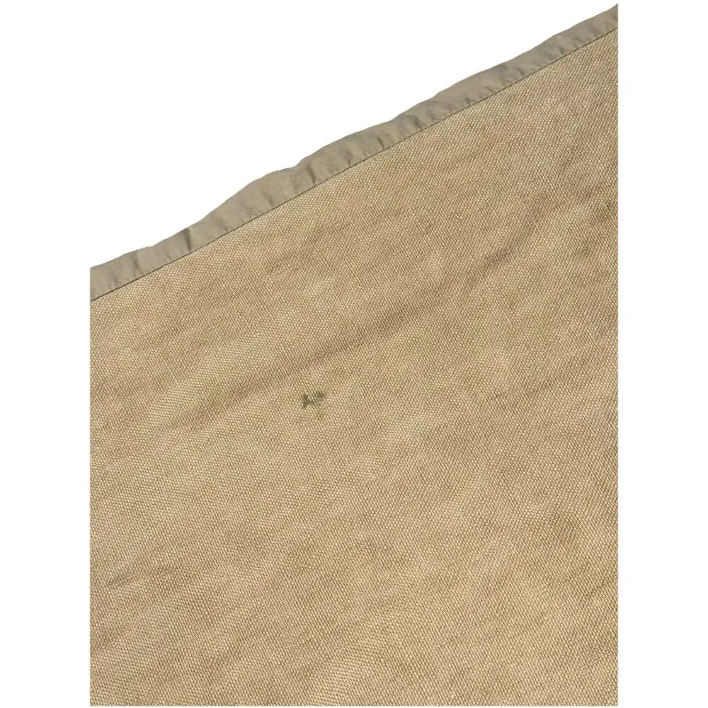 Vintage Rare Pottery Barn Linen Duvet Cover Tan Reversible Heavy Thick 2008